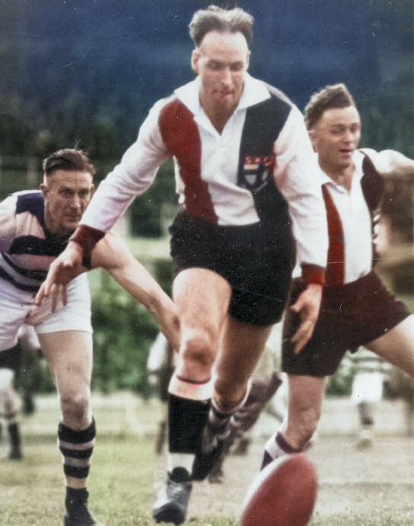 Bill Mohr St Kilda Football Club - Colourised