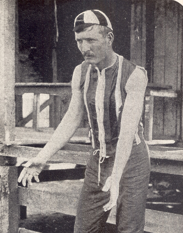 St Kilda VFA captain, Robert Robertson, pictured in 1895.