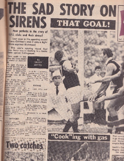 The Sad Story on the Sirens - Newspaper Article