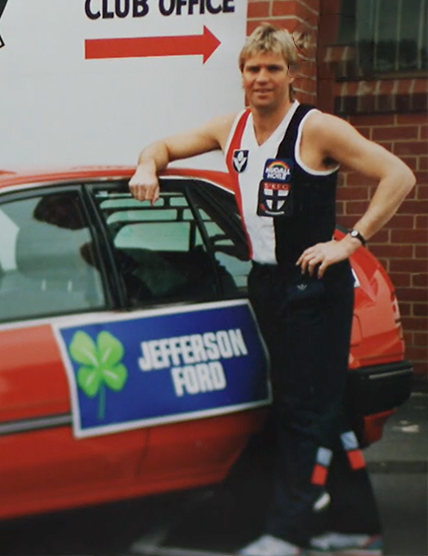 Trevor Barker with a Jefferson Ford Car