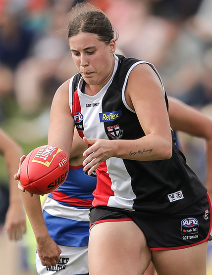 St Kilda Football Club's Caitlin Greiser vs Western Bulldogs